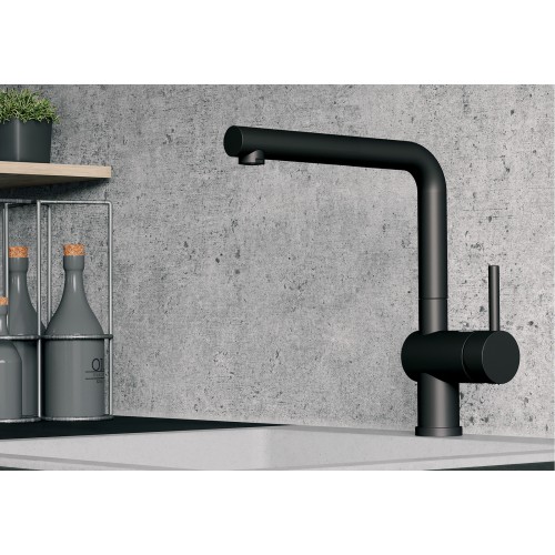 Смеситель Blanco LINUS 525806 Silgranit матовый черный