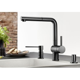 Смеситель Blanco LINUS-S 525807 Silgranit матовый черный