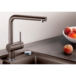 Смеситель Blanco LINUS 526149 Silgranit черный