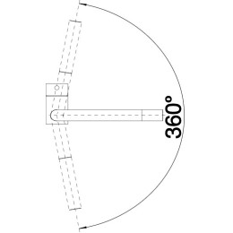 Смеситель Blanco LINUS 526149 Silgranit черный