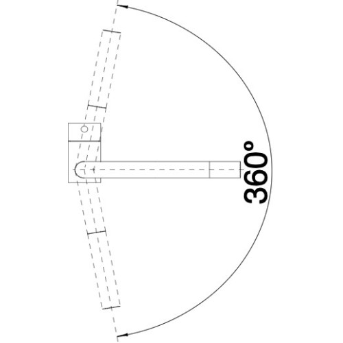 Смеситель Blanco LINUS 526149 Silgranit черный