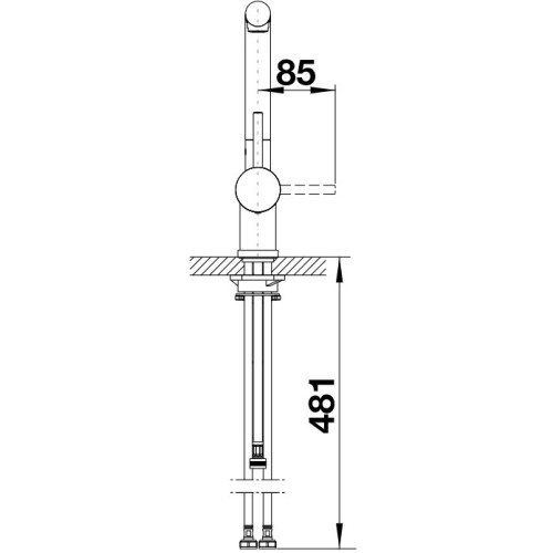Смеситель Blanco LINUS-S 526148 Silgranit черный