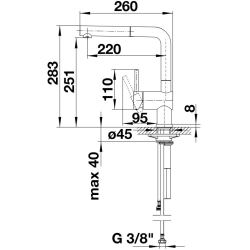 Смеситель Blanco LINUS-S 526148 Silgranit черный