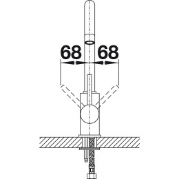 Смеситель Blanco MIDA 526649 Silgranit матовый черный