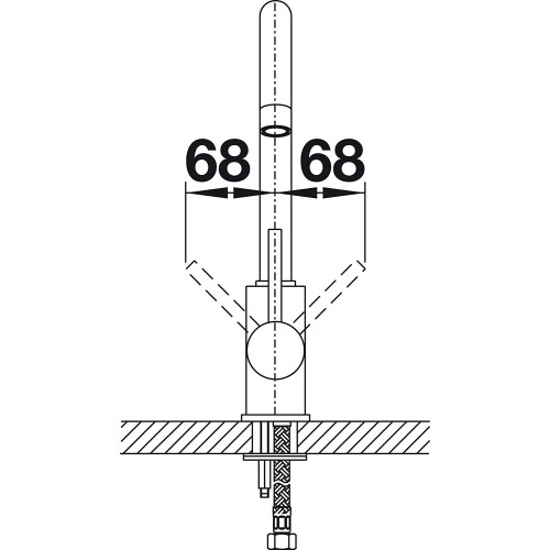 Смеситель Blanco MIDA 526649 Silgranit матовый черный