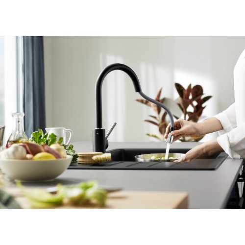 Смеситель Blanco MIDA-S 526146 Silgranit черный