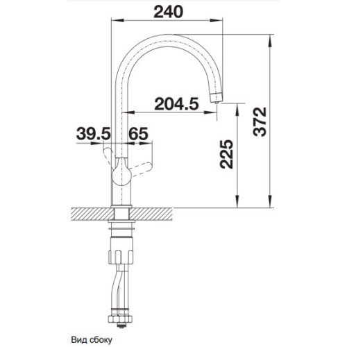 Смеситель Blanco TRIMA нержавеющая сталь 525820