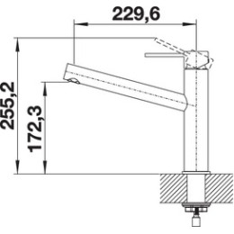 Смеситель Blanco AMBIS нержавеющая сталь полированная