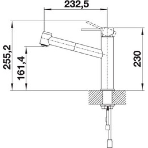 Смеситель Blanco AMBIS-S нержавеющая сталь полированная