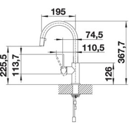 Смеситель Blanco CANDOR-S полированная нержавеющая сталь