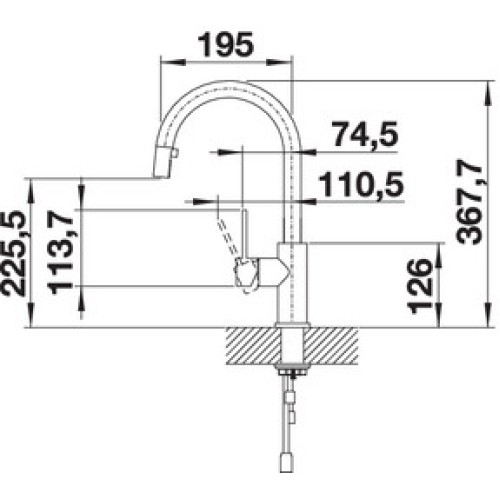 Смеситель Blanco CANDOR-S полированная нержавеющая сталь
