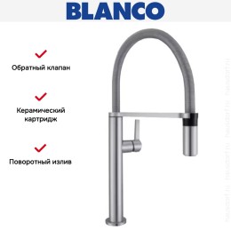 Смеситель Blanco Culina-S Mini нержавеющая сталь