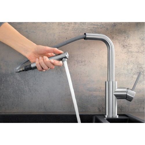 Смеситель Blanco LANORA-S полированная нержавеющая сталь