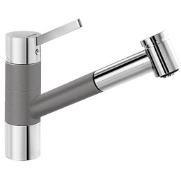 Смеситель Blanco Tivo-S chrome/Silgranit темная скала