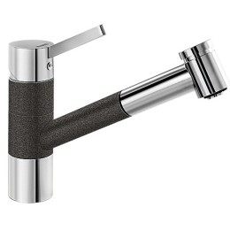 Смеситель Blanco Tivo-S chrome/Silgranit антрацит
