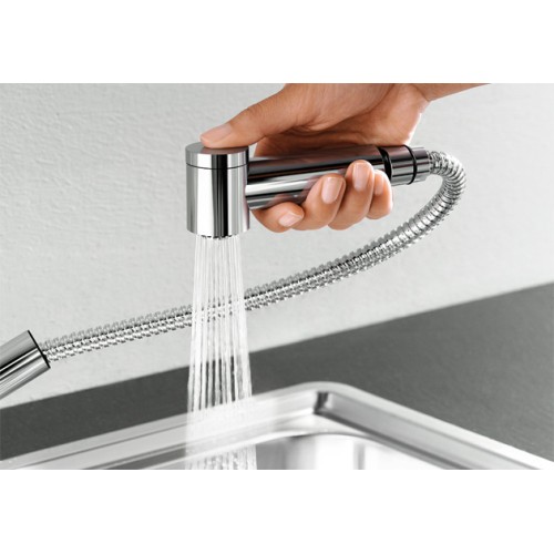 Смеситель Blanco Tivo-S chrome/Silgranit песочный