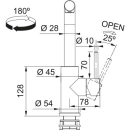 Смеситель Franke Smart Glenda нержавеющая сталь