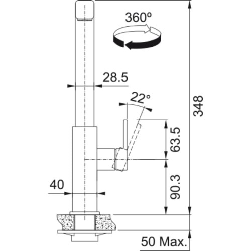 Смеситель Franke Mythos Nozzle нержавеющая сталь