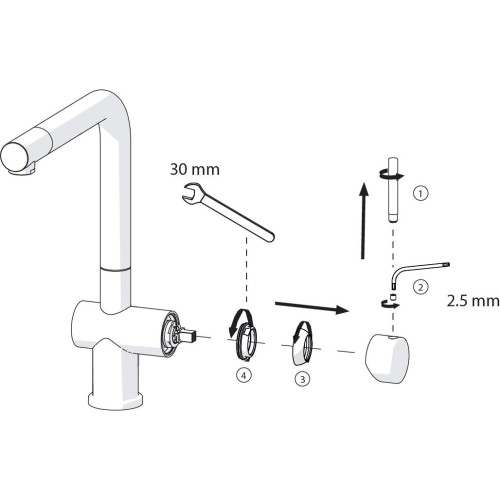Смеситель Franke Neptune Evo nozzle белый