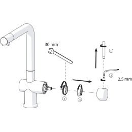 Смеситель Franke Neptune Evo nozzle черный матовый