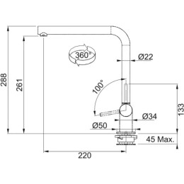 Смеситель Franke Neptune Window хром