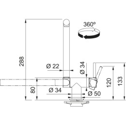 Смеситель Franke Neptune Window хром