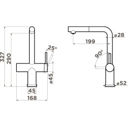 Смеситель Omoikiri KARATSU-S C хром