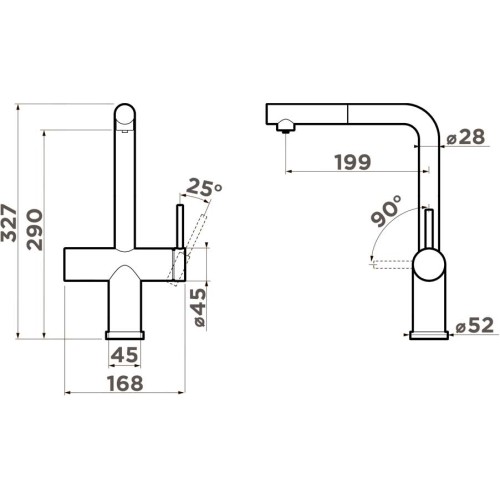 Смеситель Omoikiri KARATSU-S C хром