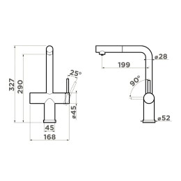 Смеситель Omoikiri KARATSU-S GB графит