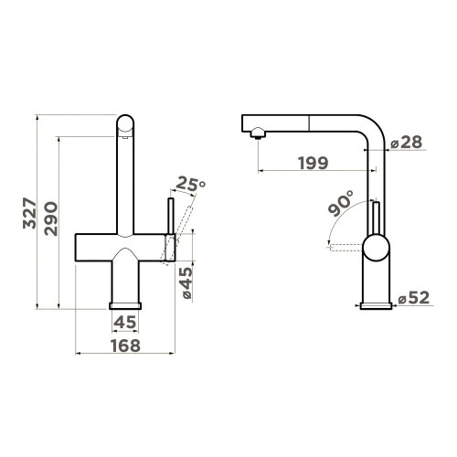 Смеситель Omoikiri KARATSU-S GB графит