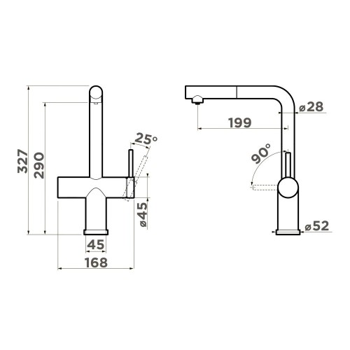 Смеситель Omoikiri KARATSU-S LG светлое золото