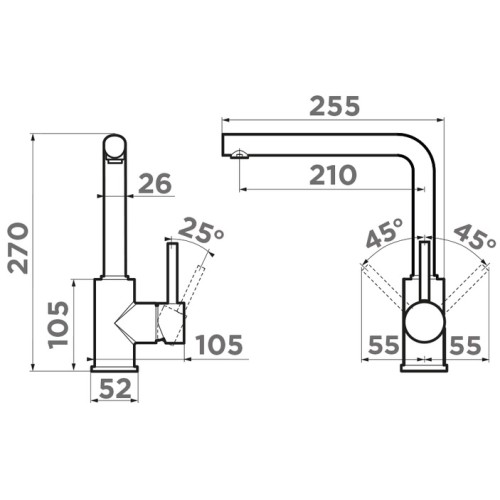 Смеситель Omoikiri NAKAGAWA CH-P