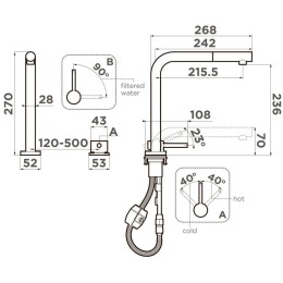 Смеситель Omoikiri NARA 2 PLUS-S C