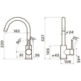 Смеситель Omoikiri SHINAGAWA CA-P