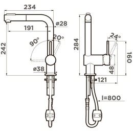 Смеситель Omoikiri TANIGAWA-SB C