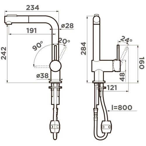 Смеситель Omoikiri TANIGAWA-SB C