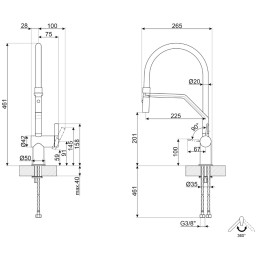 Смеситель Smeg MID20CR