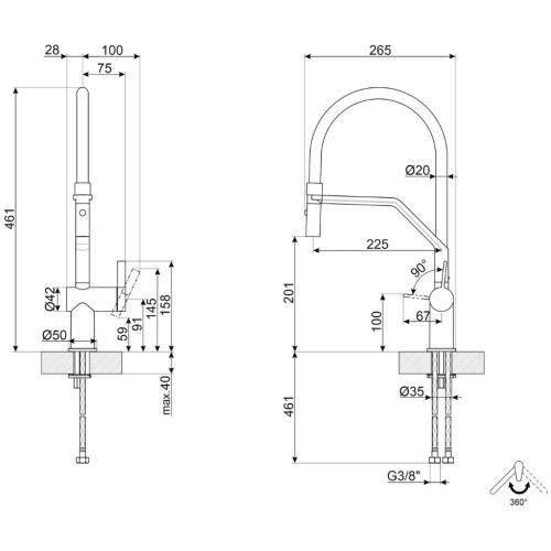 Смеситель Smeg MID20MN