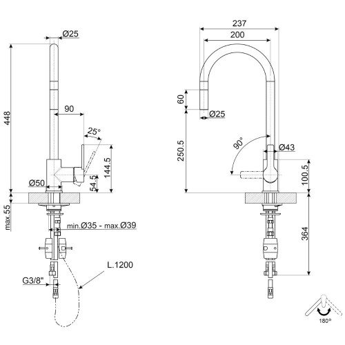 Смеситель Smeg MID2MN