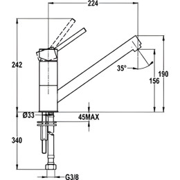 Смеситель Teka AUK 913 CHROME