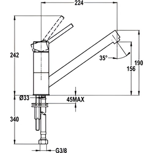 Смеситель Teka AUK 913 CHROME