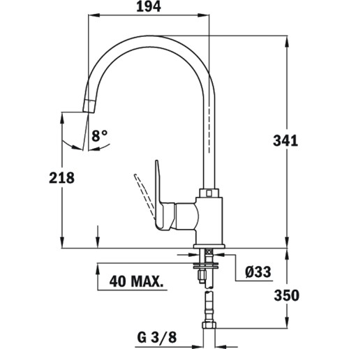 Смеситель Teka IN 995 TG BLACK METALLIC
