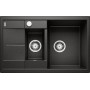 Кухонная мойка Blanco Metra 6 S Compact Silgranit, черный, с клапаном-автоматом, 525925