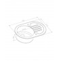 Кухонная мойка Zorg GL-7851-OV-WHITE-GRAFIT