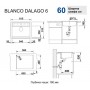 Кухонная мойка Blanco Dalago 6 Silgranit, алюметаллик, с клапаном-автоматом, 514198