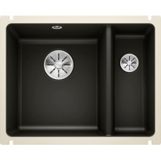 Кухонная мойка Blanco Subline 350/150-U керамика PuraPlus, черный, с отв. арм. InFino, 523747