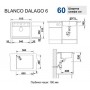 Кухонная мойка Blanco Dalago 6 Silgranit, антрацит, с клапаном-автоматом, 514197
