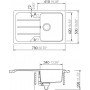 Кухонная мойка Schock Formhaus 45D, альпина, Cristalite, 780x500, 700934
