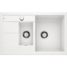 Кухонная мойка Blanco Metra 6 S Compact Silgranit, белый, с клапаном-автоматом, 513468