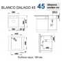 Кухонная мойка Blanco Dalago 45 Silgranit, белый, с клапаном-автоматом, 517160